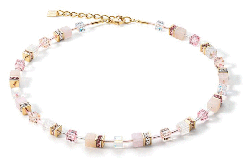 Coeur de Lion GeoCUBE® Iconic Precious necklace light rose 4605/10-1920