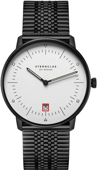 STERNGLAS Naos Edition Bauhaus III SuperSlim Black S01-NAB15-ME11 Limited Edition 1999pcs