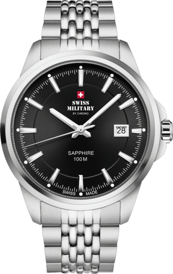 SWISS MILITARY BY CHRONO Classic Steel Watch for Men SM34104.01