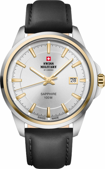 SWISS MILITARY BY CHRONO Classic Steel Watch for Men SM34104.11
