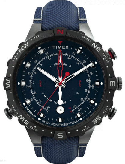 TIMEX Allied Tide-Temp-Compass with Intelligent Quartz Technology 45mm Fabric Strap Watch TW2T76300