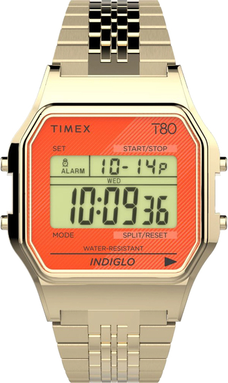 TIMEX T80 34MM STAINLESS STEEL BRACELET WATCH TW2V19500