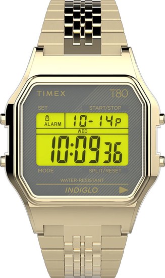 TIMEX T80 34mm Stainless Steel Bracelet Watch TW2U93500