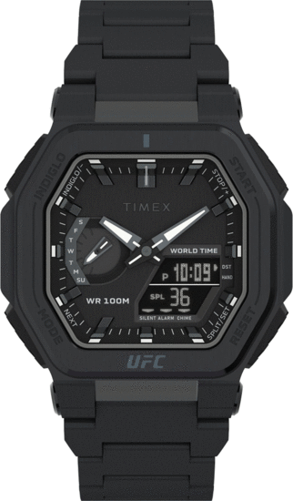 TIMEX UFC Colossus Multifunction 45mm Stainless Steel Black Watch TW2V84800