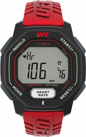 TIMEX UFC Spark 46mm Resin Strap Watch TW2V84000