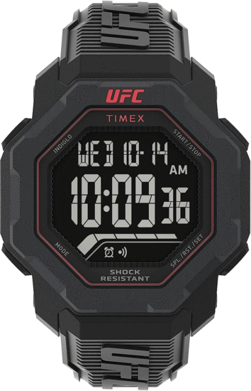 TIMEX UFC Strength Knockout Black Silicone Strap TW2V88100