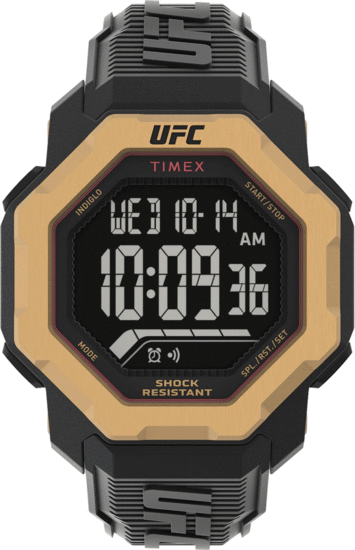 TIMEX UFC Strength Knockout Black Silicone Strap TW2V89000