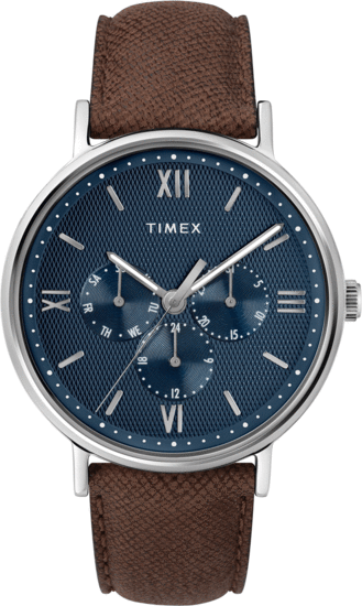 TIMEX Southview Multifunction 41mm Leather Strap Watch TW2T35100