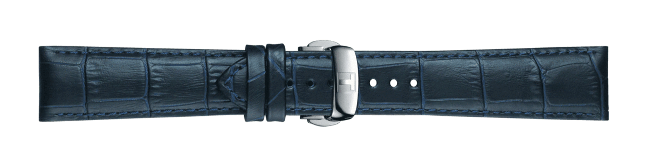 TISSOT T852.041.857 OFFICIAL BLUE LEATHER STRAP LUGS 21 MM