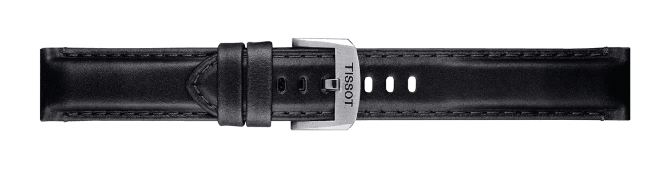 TISSOT T852.046.834 OFFICIAL BLACK LEATHER STRAP LUGS 20 MM