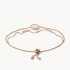 FOSSIl Coin Edge Mother Of Pearl and Rose Gold-Tone Steel Double-Strand Bracelet JF03275791
