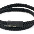 DOUBLED BLACK LEATHER BRACELET WITH MAGNETIC CLASP BY MENVARD MV1014