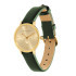 OLIVIA BURTON Signature 28mm Bee Ultra Slim Gold & Green Leather Strap Watch 24000017